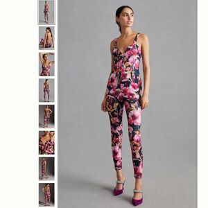 Anthropologie Floral Sweetheart Jumpsuit